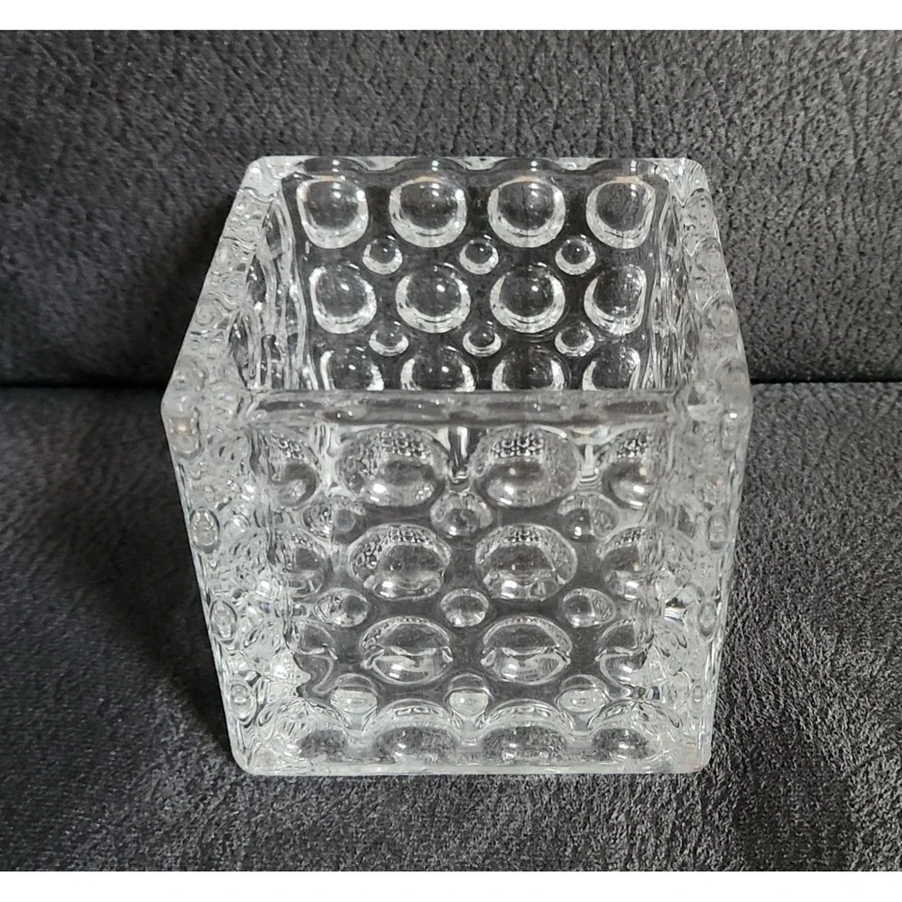Villeroy and Boch Crystal Votive Candle Holder Reflections Square Hobnail